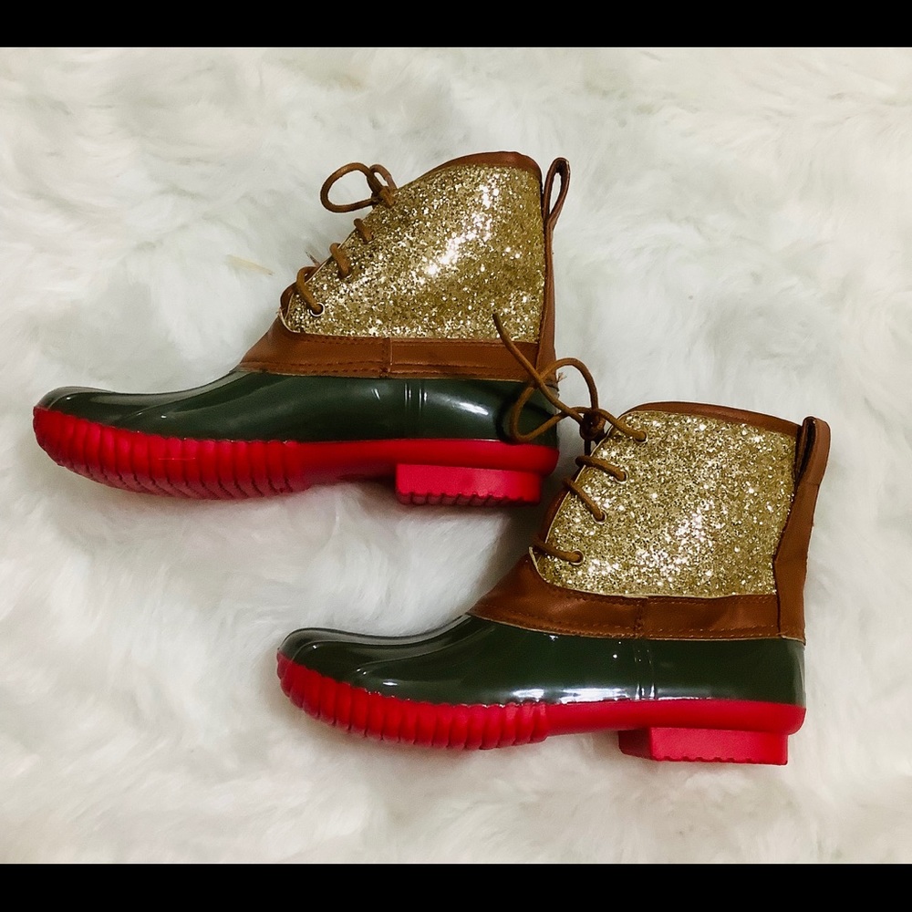 Glitter Duck Boots